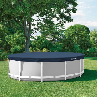 INTEX Zwembadcover Ø366 x 20 cm Rond PVC en PET