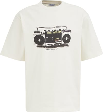 WE Fashion Heren loose fit T-shirt met print