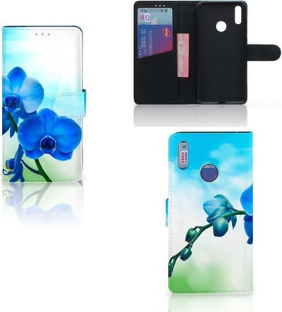 Huawei Y7 (2019) Hoesje Orchidee Blauw - Cadeau voor je Moeder