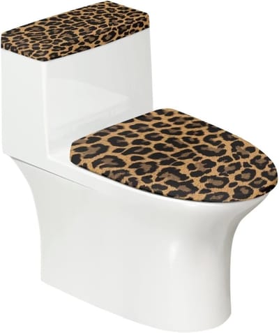 Toilet Deksel Set - Toilet Covers - Badkamer Decoratie - Wasbaar Polyester - Langwerpig Ovaal Rond - Luipaard Print