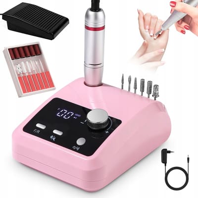 Elektrische Nagelvijl - Nagelvijl Machine - Elektrische Vijl - 0-45000 RPM & LCD Scherm - Roze EU Model - Geschikt voor Thuis en Salon