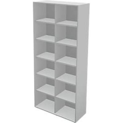 Schäfer Shop Genius Boekenkast TETRIS WALL, 6 HC, B 1000 x D 420 x H 2250 mm, lichtgrijs