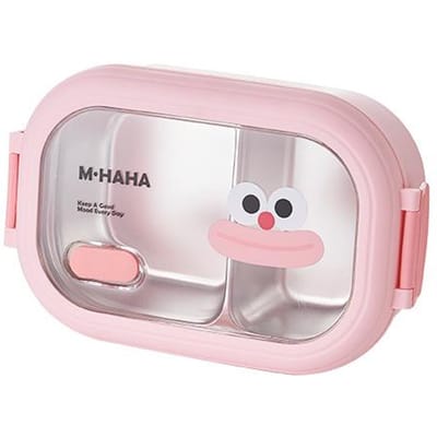Roestvrijstalen Bento Lunchbox Kinderen School Bento Box Kinderen Verzegeld Schattig Draagbare Voedselcontainer Apart Verwarmbare Lunchbox gray