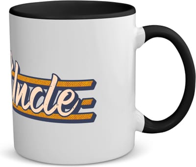 Akyol - uncle koffiemok - theemok - zwart - Oom - oom - verjaardag - cadeautje - kado - geschenk - 350 ML inhoud