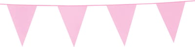 Vlaggenlijn Baby Roze 10 meter - Verjaardag Feest Party Festival Poolparty Decoratie