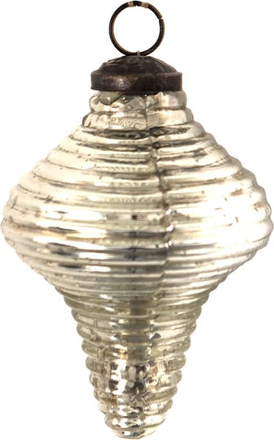 Clayre & Eef Kerstbal Overig Ø 7 cm Zilverkleurig Glas Kerstballen