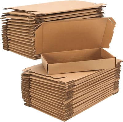 30 Stuks Bruine Golfkartonnen Dozen 300 x 215 x 50mm voor A4 Verzendverpakking, Postdozen en Opberging