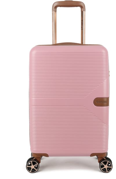 Decent STELLA Handbagage koffer 55x35x20 cm- Handbagage trolley 35 liter- Lichtgewicht koffer - Reiskoffer - Veilig TSA Cijferslot – Spinner handbagage 55 cm – Oud Roze