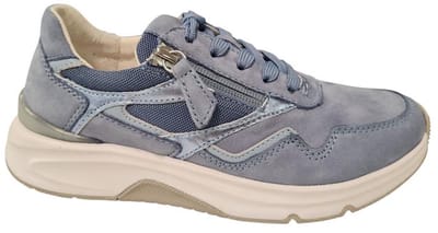 Gabor-art. 86.896 26-sneaker-rolling soft-lichtblauw-veter/rits-dames- maat 4 / 37