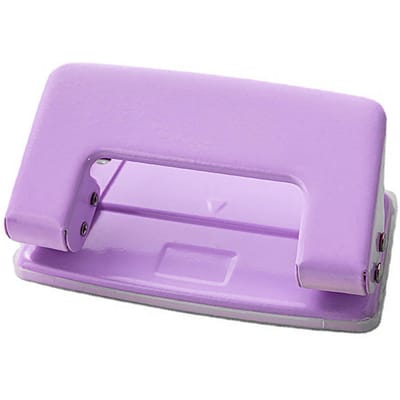 Dubbele Gatenpons 6mm Gatafstand 2 Gaten Papierpons Bureau Papierponsgereedschap voor 1mm Dik paars
