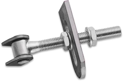 SOTECH Verstelbare deurscharnier M18 x 185 mm met gelaste riemen, deurbeslag, stalen deurscharnier, stalen deurscharnier