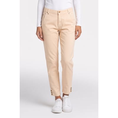 Summum Woman Tapered Rough Twill Ivory Größe: 38 | Chinos Outlet | Damen | Weiß