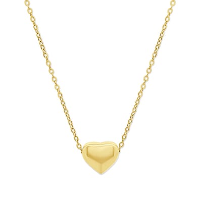 CO88 Collection - 8CN-26476 - schakelketting vrouwen met klein hart - 12,5x11x6,5 mm - 40+5 cm - goudkleurig