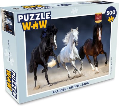 Puzzel Paarden - Dieren - Zand - Legpuzzel - Puzzel 500 stukjes