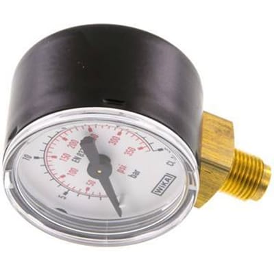 0..25 Bar Manometer Onderaansluiting Staal/Messing 40 mm Klasse 1.6