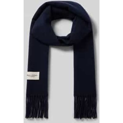 Marc O Polo Sjaal Scarf Woven Wool Long Fringes Een maat Set van 1