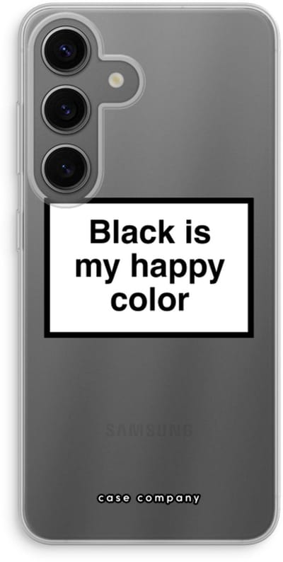 Case Company® - Hoesje geschikt voor Samsung Galaxy S24 hoesje - Black is my happy color - Soft Cover Telefoonhoesje - Bescherming aan alle Kanten en Schermrand