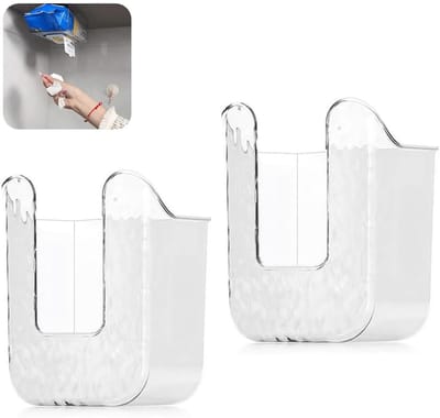 Organisator voor vochtige doekjes - 2 stuks - Tissue dispenser - Navulbare houder voor vochtige doekjes - Ripple dispenser voor vochtige doekjes - Wandtissue dispenser - Geschikt voor keuken, badkamer en toilet - 12,5 x 8,4 x 14,5 cm - Transparant