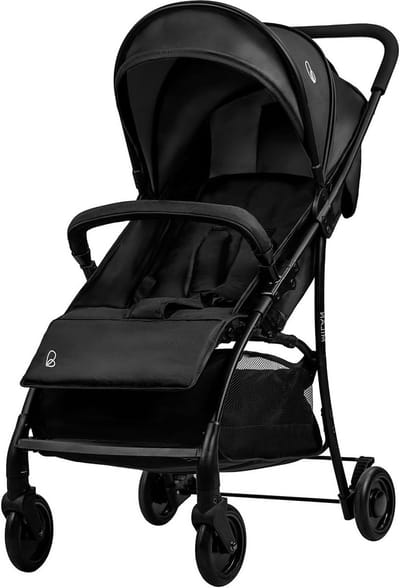 Lichtgewicht Kinderwagen - Babybuggy Compact - Veilig Vervoer - Verstelbare Rugleuning - Tot 15 kg - Zwart
