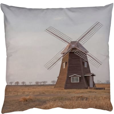 Sierkussens - Kussentjes Woonkamer - 50x50 cm - Windmolens - Landschap - Veld