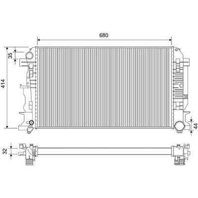 Radiator, motorkoeling VALEO 701475