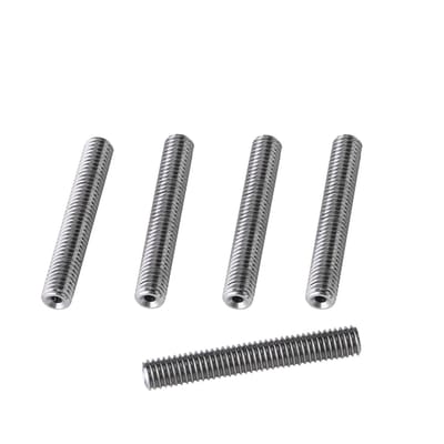 Allecto - 3D-printer Extruder Hotend-set - Roestvrijstalen M6 Mondstuk - Duurzaam en Betrouwbaar - 5 Stuks - PTFE-buizen - Geschikt voor MK8 en Pru...
