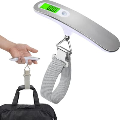 Digitale hang koffer weegschaal tot 50 kg - Kofferweger - Bagageweger - Bagageweegschaal - LCD scherm - Inclusief batterij - Verk Group