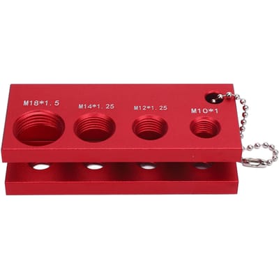 Outil d'écartement de bougie d'allumage Universel 10mm 12mm 14mm 16mm Outil de réglage de l'écartement de bougie d'allumage avec 32 lames rouge
