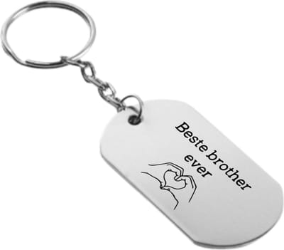 Akyol - Best Brother Ever Sleutelhanger - Broer - Broertje - Familie - Leuk kado voor je broer om te geven - 2,5 x 2,5 CM