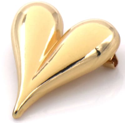 Broche - Hart - 4cm - dames - elegant - hip - cadeau - tijdloos