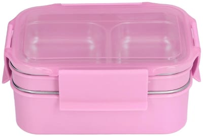Dailygoods- Lunchbox Dubbellaags Geïsoleerd - Roestvrij Staal - Thermisch Compartiment - Voor Kantoor/School/Reizen - Veilig Voor Voedsel - Bento