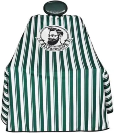 Livano Baardschort - Beard Bib - Scheerschort - Baard Cape - Kappersmantel - Kapmantel - Groen/Wit
