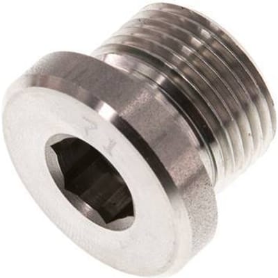 Plug M20 X 1.5 RVS FKM met binnenzeskant 400bar (5620.0psi)