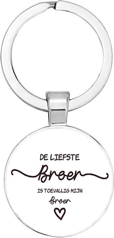 Akyol - De liefste broer is Sleutelhanger - liefde - iemand die liefde wilt geven aan zijn/haar broer - familielid - cadeautje voor broer - familie - beste ooit - cadeau - verjaardag - kado - geschenk - gift - verrassing - liefste ooit - 2,5 x 2,5 CM