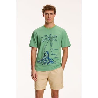 Shiwi Men Mermaid T-shirt Sage Green Size: S | Printed T-Shirts Outlet | Heren | Groen