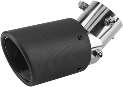 Exhaust Tips - Carbon Fiber Auto Uitlaat Eindpijp - Universele Achterste Uitlaatpijp Eindpunt - Inlaat 63mm (2.5) - Outlet 89mm (3.5)