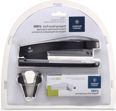 Nietmachine Pakket - Kantoor nieten - Papier Snel Bevestigen - Bevestigt 20 Vellen - 363 g - Zwart