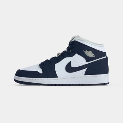 Jordan Aj1 Mid Kindersneakers - Zwart - Maat 38 - Mesh/Synthetisch