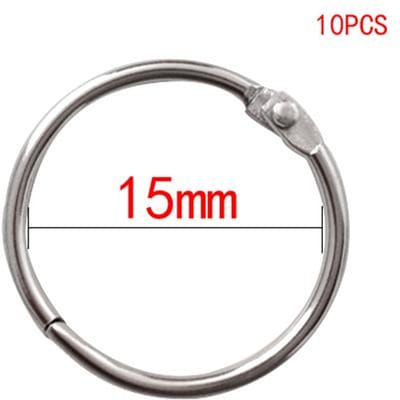 Hoge Kwaliteit 2/3/5/10 Stuks Metalen Ringband 15 - 80mm DIY Albums Losbladig Boek Ringen Openbare Kantoor Bindmateriaal Fotoalbum gray