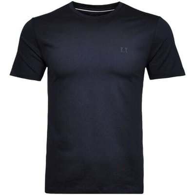 Ragman T-Shirt Uni Round Neck Keep Dry Finish Donker Blauw / male