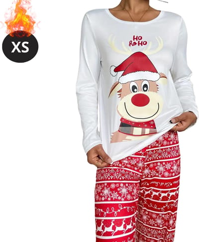 Bovista Kerst Pyjama - Dames - Kerstpyjama - Vrouwen - Slaapkleding Volwassenen - Set - Broek - Shirt - Christmas - Maat XS