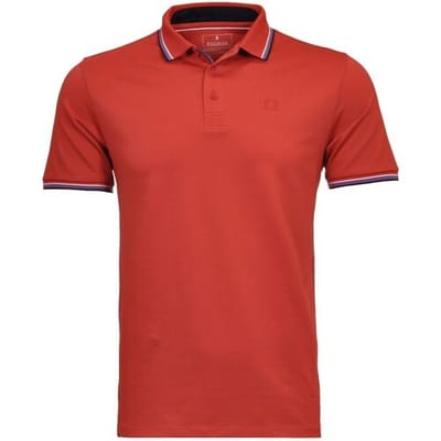 Ragman Polo Piqué Uni Tipping Keep Dry Finish Rood / male