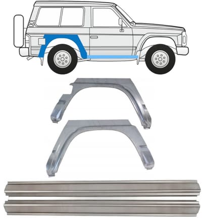 Reparatiepaneel dorpel + achterspatbord voor Nissan Patrol Y60 GY60 1990-1997