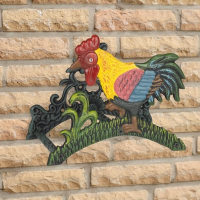 Kleurrijke Antieke Muur Tuinslanghouder van Gietijzer voor Wandmontage