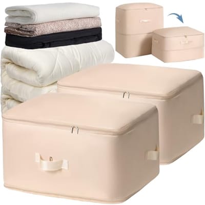 Verdikte compressiezakken voor opslag - 2-pack ultra ruimtebesparende organizer tassen