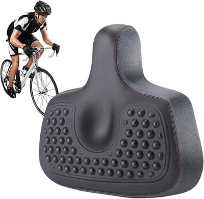 Fietszitje Comfort - Fietskussen - Comfortabel Fietsen - Verbreed Verdikt Ontwerp - 28 x 27 cm - Zwart