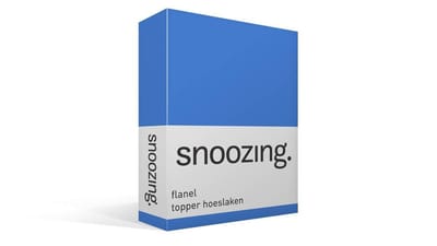 Snoozing - Flanel - Topper - Hoeslaken - Eenpersoons - 80/90x200 cm - Meermin