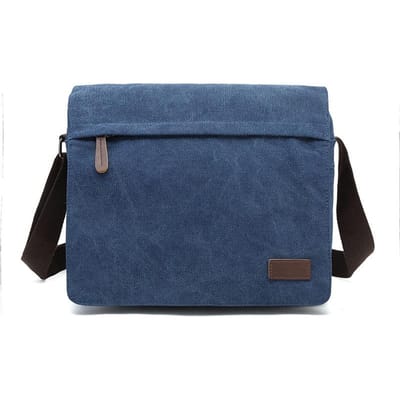 Heren Crossbodytas, modieuze schoudertas, multifunctionele laptoptas, messenger bag, schuine tas voor zakelijk gebruik blauw