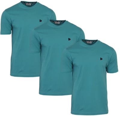 3-Pack Donnay - T-shirt (Vince) - Sportshirt - Heren - Teal Blue (014) - maat S