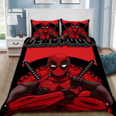 Jongens Dekbedovertrek Kussensloop Wolverine Beddengoed Set Volwassen Jongen Meisje Slaapkamer Decoratie Kinder Cadeau Enkel Dubbel Groot AU Single(140*210cm)3pcs